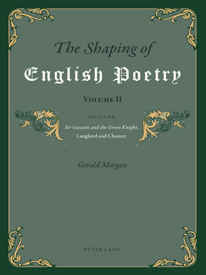 cover image of The Shaping of English Poetry- Volume II